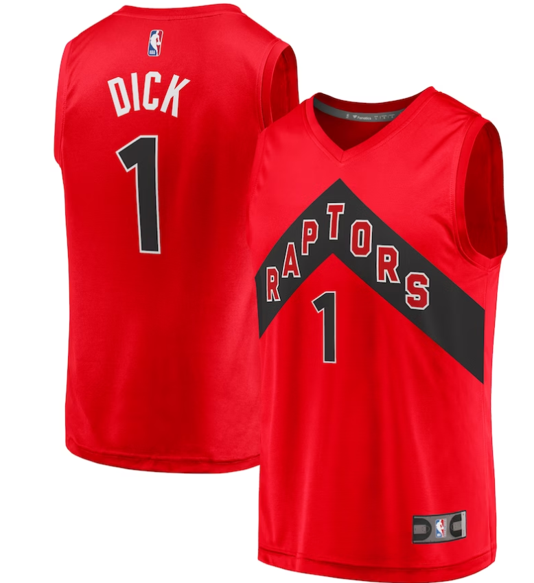 2023 NBA Toronto Raptors #1 Gradey Dick Red Nike Icon Edition Swingman Jersey ->tampa bay buccaneers->NFL Jersey